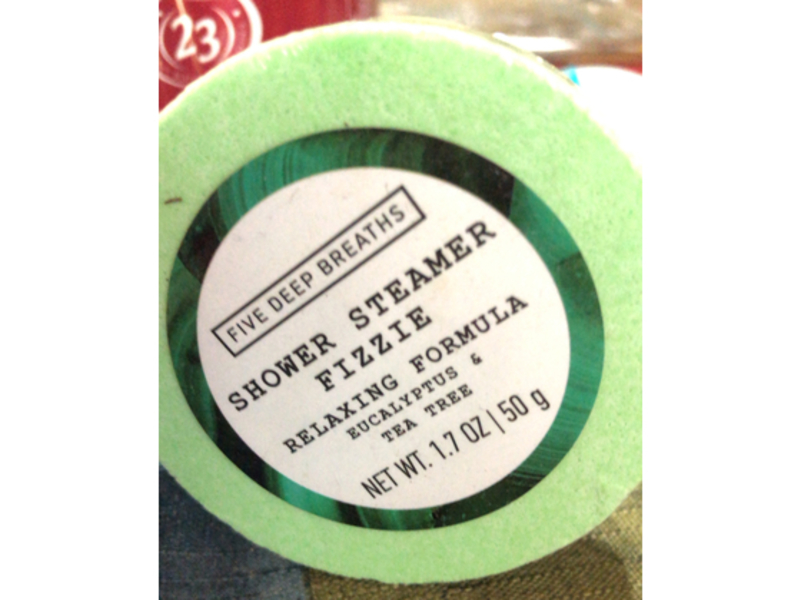 Five Deep Breaths Shower Steamer Fizzie, Tea Tree, 1.7 oz/50 g