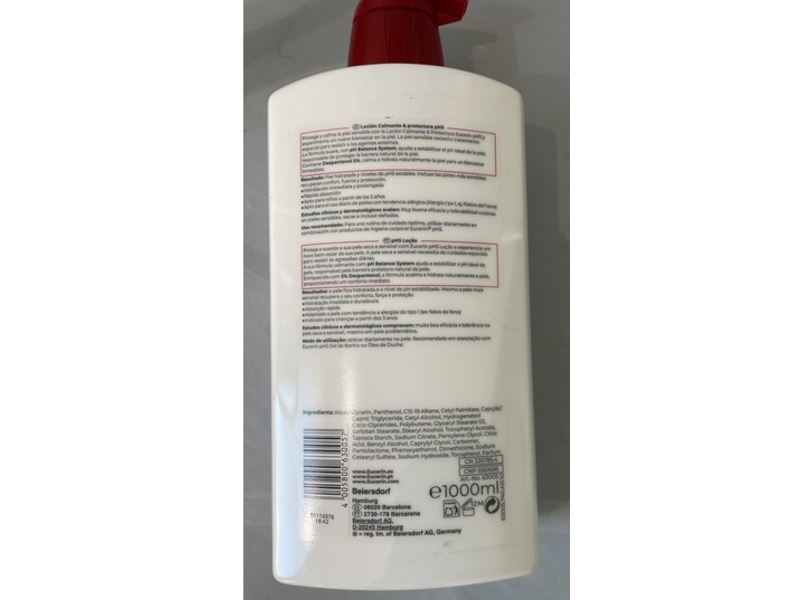 Eucerin pH5 Body Lotion, 1000 mL
