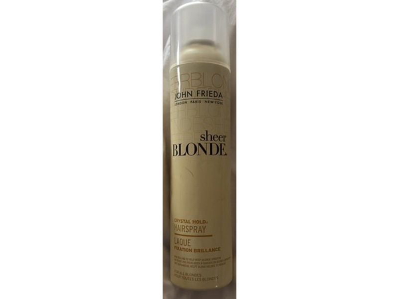 John Frieda Sheer Blonde Hairspray, Crystal Hold, 250 mL