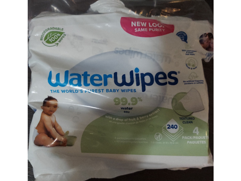 Waterwipes Baby Wipes, Textured Clean, 60 Count, Pack Of 4
