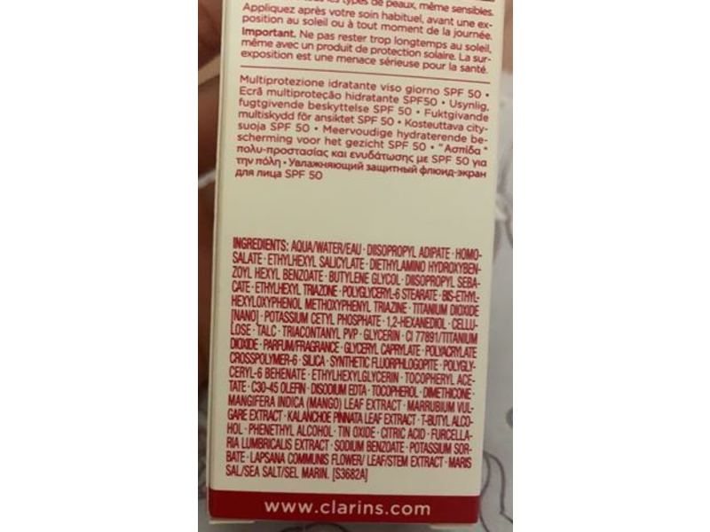 Clarins Uv Plus [5p] Multi-Protection Moisturizing Screen, Translucent, SPF50,1 fl oz