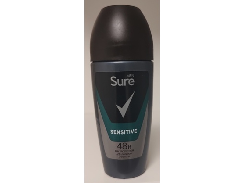 Sure Men Anti-Perspirant Roll On, Sensitive, 50 mL