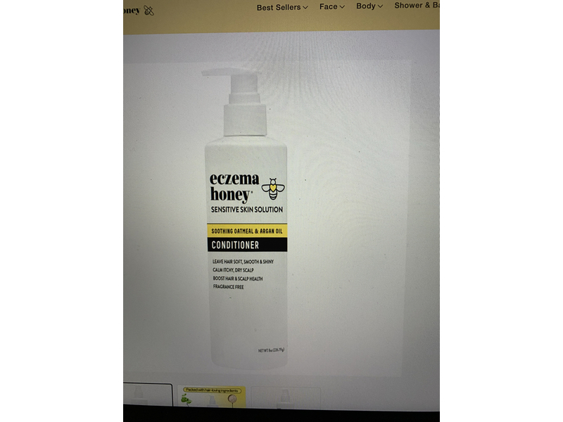 Eczema Honey Soothing Conditioner, Oatmeal & Argan Oil, 8 oz/226.79 g
