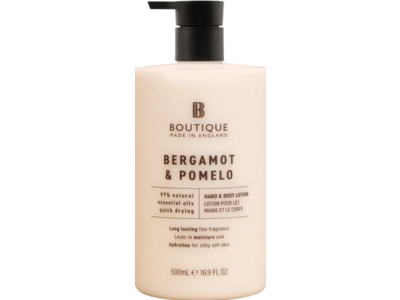 Boutique Hand & Body Lotion, Bergamot & Pomelo, 16.9 fl oz/500 mL