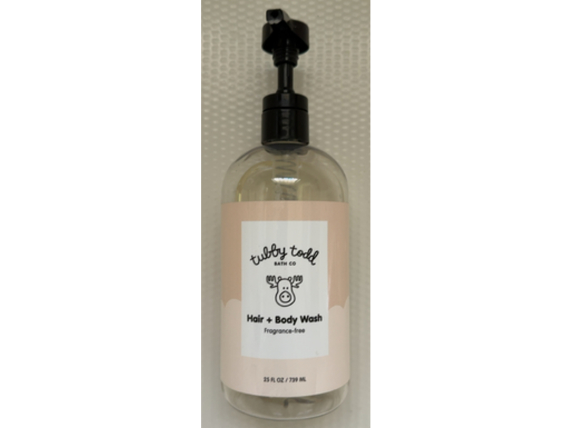 Tubby Todd Bath Co. Hair + Body Wash, Fragrance Free, 25 fl oz/739 mL