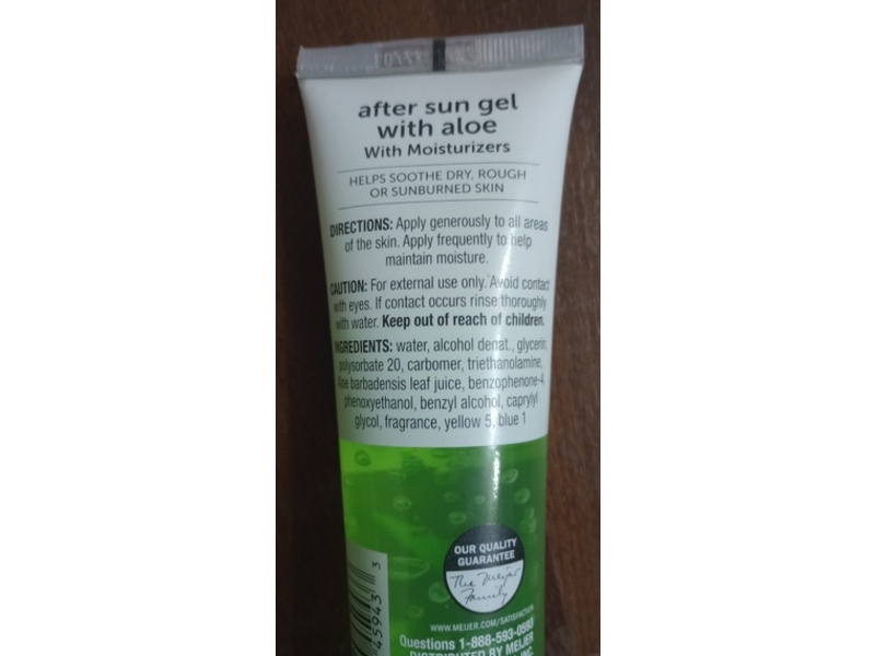 Meijer After Sun Gel, Aloe, 3 oz/85 g