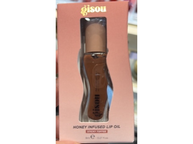 Gisou Honey Infused Lip Oil, Sticky Toffee, 0.27 fl oz/8 mL