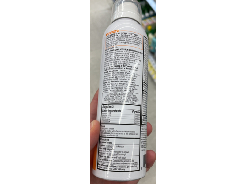 La Roche-Posay Anthelios Spray Lotion Sunscreen, SPF 60, 5.0 oz/143 g