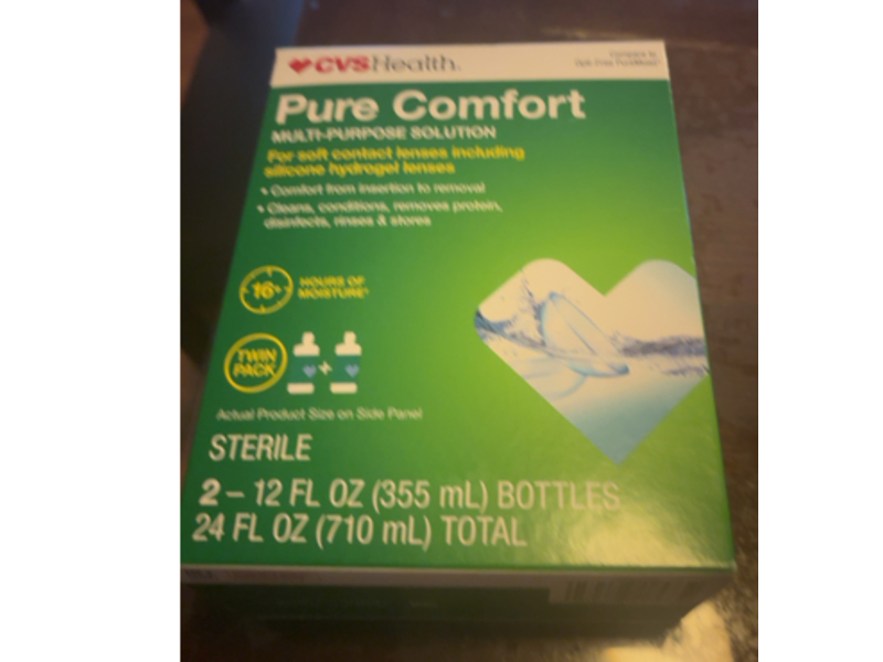 CVS Health Pure Comfort Multi Purpose Solution, 12 fl oz/355 mL, 2 Count