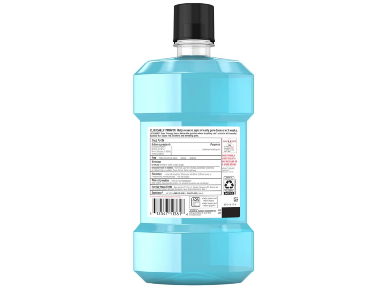 Listerine Gum Therapy Antiseptic Mouthwash, Glacier Mint, 1.8 fl oz / 1 L