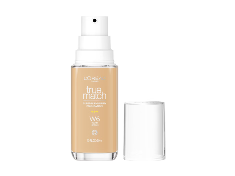 L'Oreal Paris True Match Super Blendable Foundation, W6 Warm Medium, 1.0 fl oz/30 mL