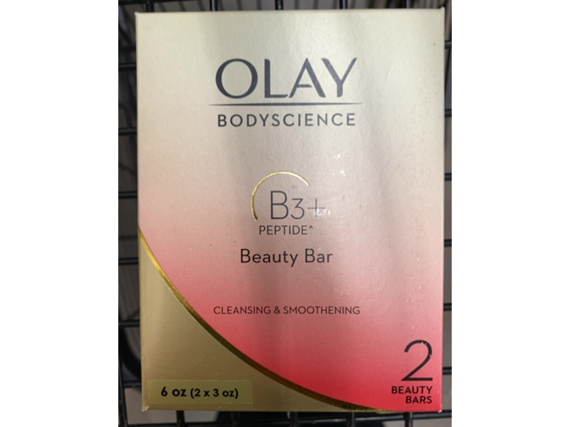 Olay Bodyscience B3+ Peptide Beauty Bar, 3 oz, 2 Count