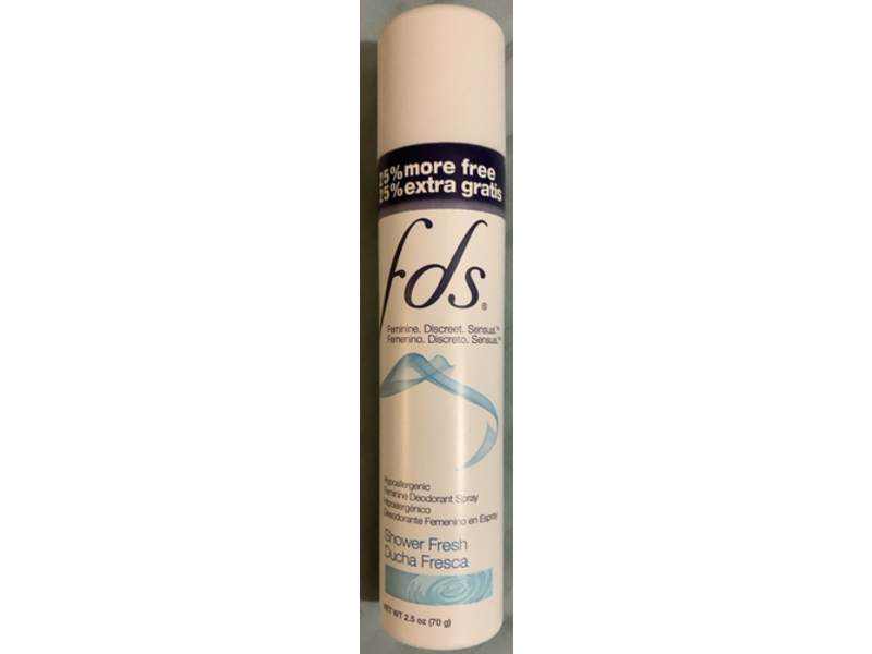 Fds Shower Fresh Feminine Deodorant Spray, 2.5 oz/70 g