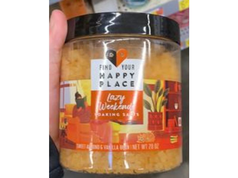 Find Your Happy Place Lazy Weekends Soaking Salts, Sweet Almond & Vanilla Bean, 20 oz
