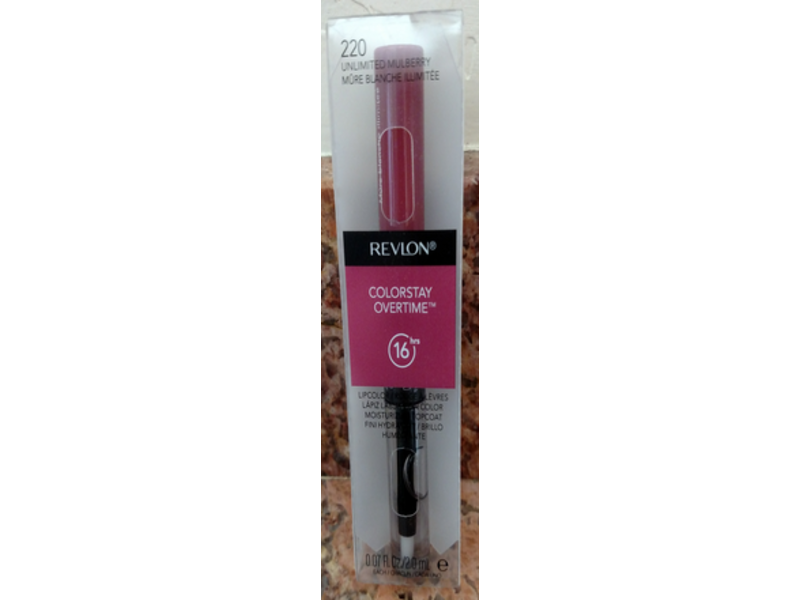 Revlon Colorstay Overtime Lipcolor, 220 Unlimited Mulberry, 0.07 fl oz/2.0 mL