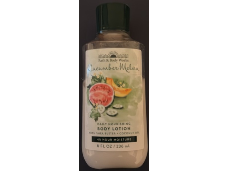 Bath & Body Works Daily Nourishing Body Lotion, Cucumber Melon, Shea Butter + Coconut Oil, 8 fl oz/236 mL