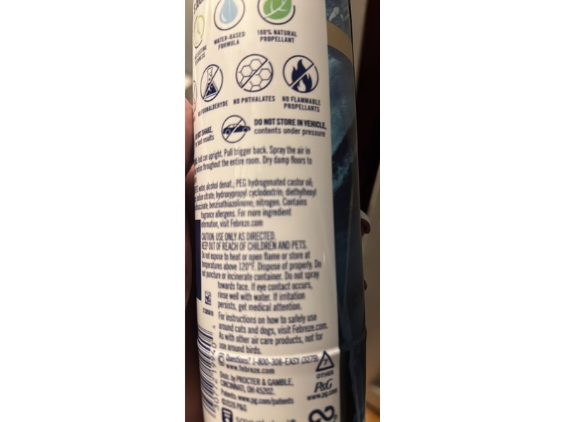 Febreze Luxe Air Mist, Ocean Hinoki Ginger Water Lily, 8.1 oz/230 g