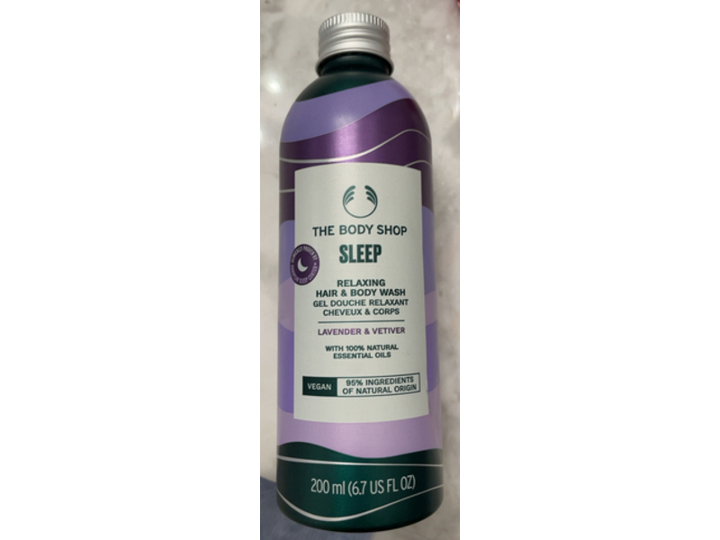 The Body Shop Sleep Relaxing Hair & Body Wash, Lavender & Vetiver, 6.7 fl oz/200 mL