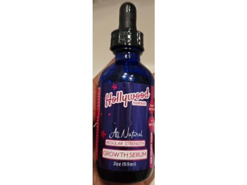 Hollywood Hair Bar All Natural Growth Serum, Regular Strength, 2 oz/59 mL