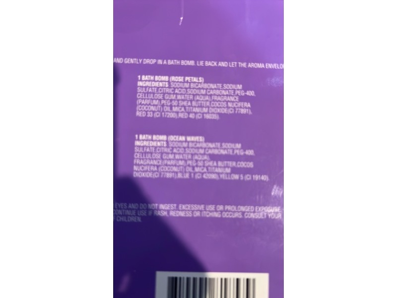 Bath And Earth Shimmer Bath Bombs Set, 4 oz/113 g, 4 Count