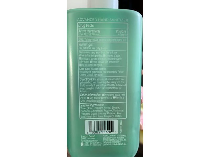Smart Care Advanced Hand Sanitizer, Original, 16.9 fl oz/500 mL