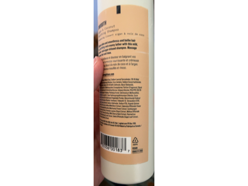 AG Care Smoothing Shampoo, Argan & Coconut, 10 fl oz/296 mL