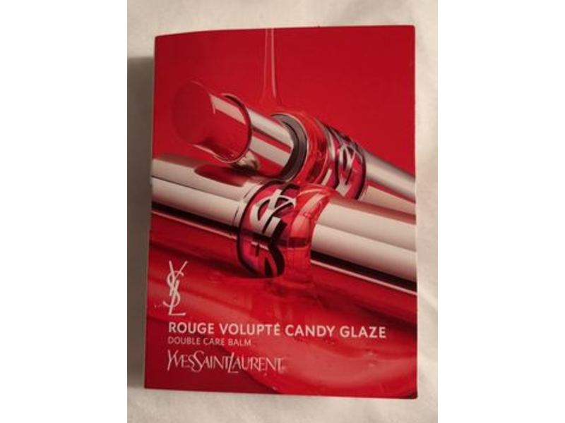 Yves Saint Laurent Rouge Volute Candy Glaze Double Care Balm, 11 Red Thrill, 0.035 oz/1 g