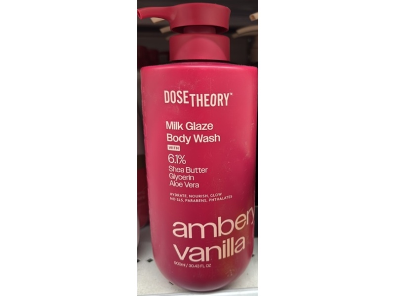 DoseTheory Milk Glaze Body Wash, Ambery Vanilla, 30.43 fl oz/900mL