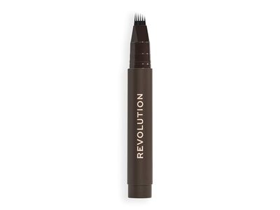 Revolution Instant Brow File & Define Hair Pen, Dark Brown, 0.06 fl oz/1.8 mL