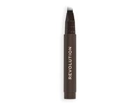 Revolution Instant Brow File & Define Hair Pen, Dark Brown, 0.06 fl oz/1.8 mL - Image 2