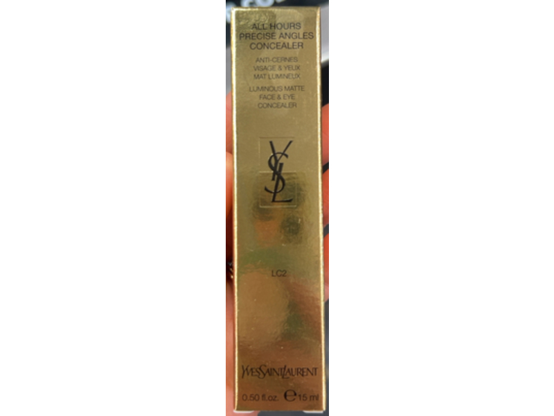 Yves Saint Laurent All Hours Precise Angles Luminous Matte Face & Eye Concealer, LC2, 0.50 fl oz/15 mL