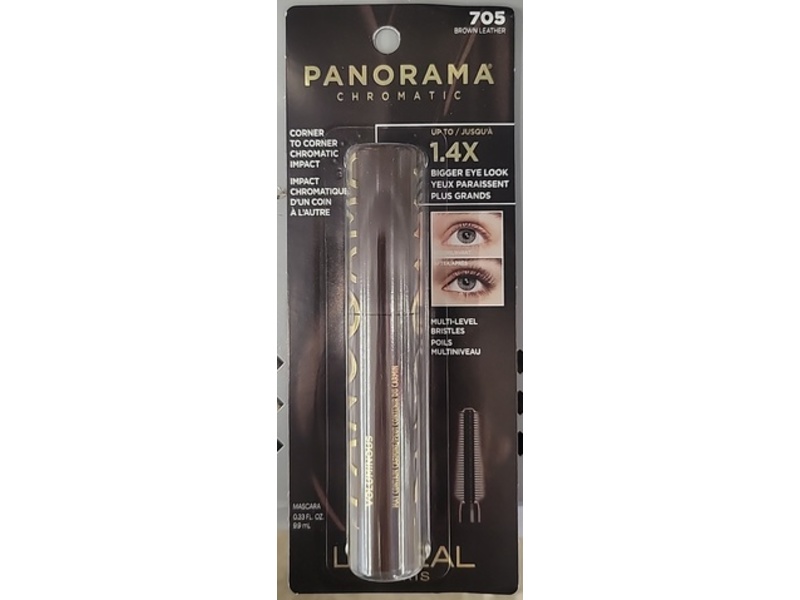 L'Oreal Paris Voluminous Panorama Chromatic Mascara, 705 Brown Leather, 0.33 fl oz/9.9 mL