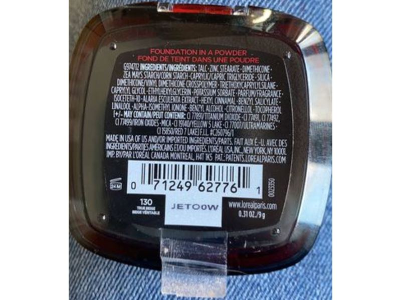 L'oreal Paris Infallible 24 H Fresh Wear Foundation In A Powder, 130 True Beige, 0.31 oz/9 g