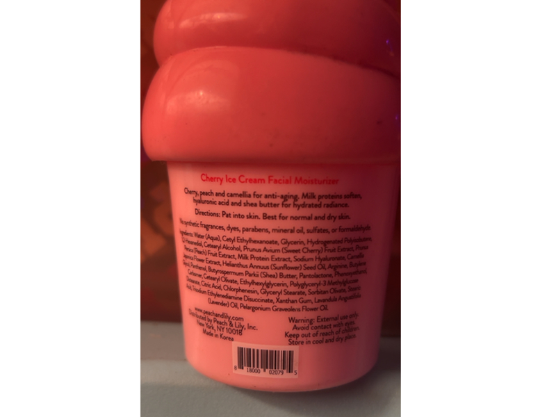 Peach & Lily Facial Moisturizer, Cherry Ice Cream, 1.69 fl oz/50 mL