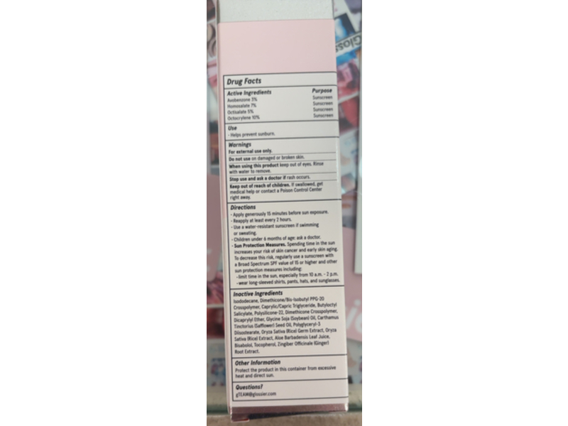 Glossier Invisible Shield Daily Sunscreen, SPF 50, 1.7 fl oz/50 mL