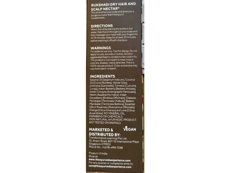 iYURA Rukshadi Dry Hair & Scalp Nectar, 100 mL