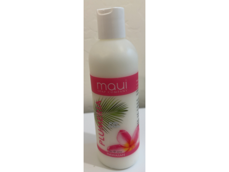 Maui Soap Company Plumeria Hawaiian Body Lotion, 8 oz/237 mL