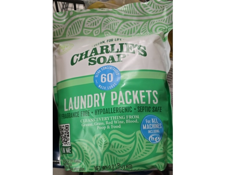 Charlie's Soap Laundry Packets, 60 Loads, 1 kg