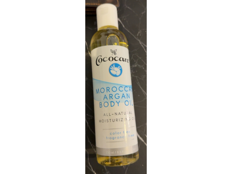 Cococare All-Natural Moisturizing Body Oil, Moroccan Argan, 8.5 fl oz/250 mL