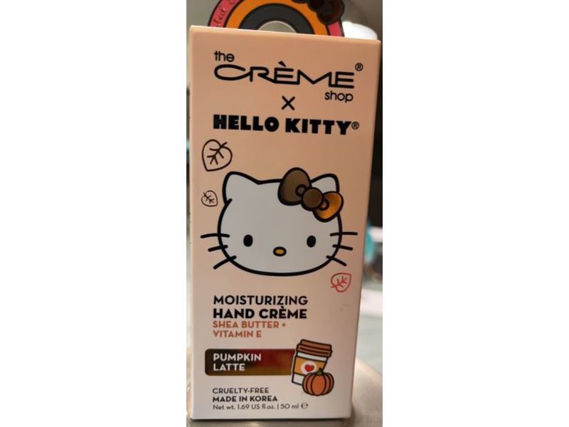 The Creme Shop Hello Kitty Moisturizing Hand Creme, Shea Butter + Vitamin E, Pumpkin Latte, 1.69 fl oz/50 mL