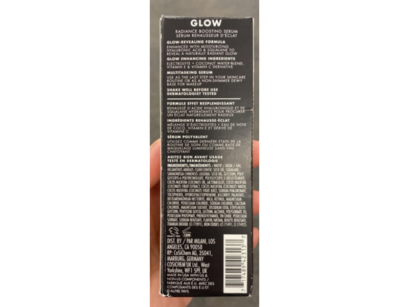 Milani Glow Drops Radiance Boosting Serum, Electrolyte + Coconut Water, 1.0 fl oz/30 mL