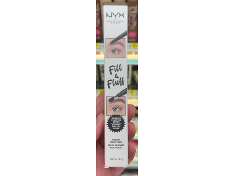 Nyx Professional Makeup Fill & Fluff Eyebrow Pomade Pencil, Ash Brown, 0.007 oz