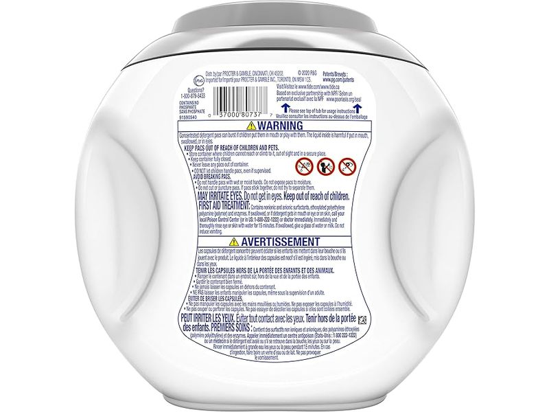 Tide Plus Hygienic Clean Heavy 10X Duty Pods Detergent, Free/Nature, 35 oz/1.01 kg, 21 Pacs