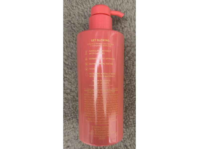 Victoria's Secret Peach Pink Glow Boosting Body Lotion, Vitamin C + Peach Extract, 12 fl oz/355 mL