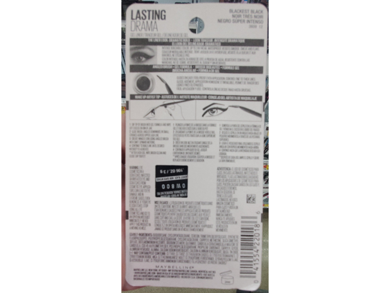 Maybelline Lasting Drama Eyeliner, 950 Blackest Black, 3 g