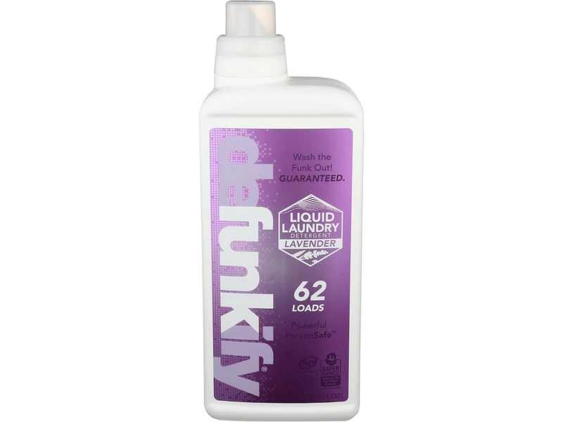 Defunkify Liquid Laundry Detergent, Lavender, 62 Loads, 37.7 fl oz/1116 mL