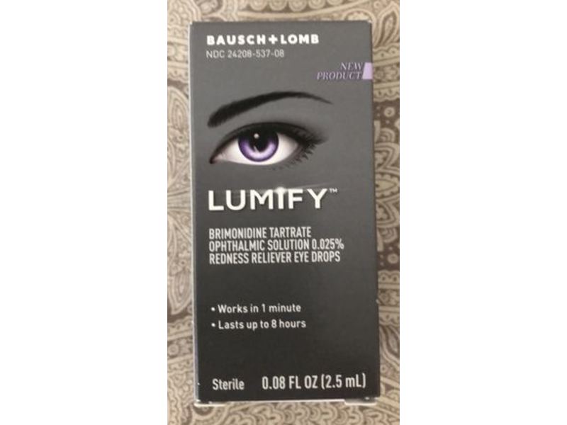 Bausch + Lomb Lumify Redness Reliever Eye Drops, 0.08 fl oz