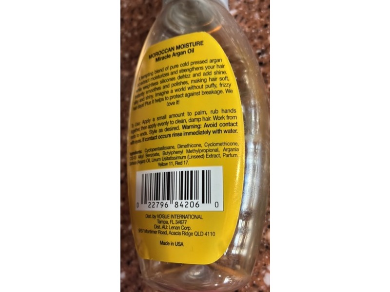 Fx Moroccan Moisture Miracle Argan Oil, 4 fl oz/118 mL