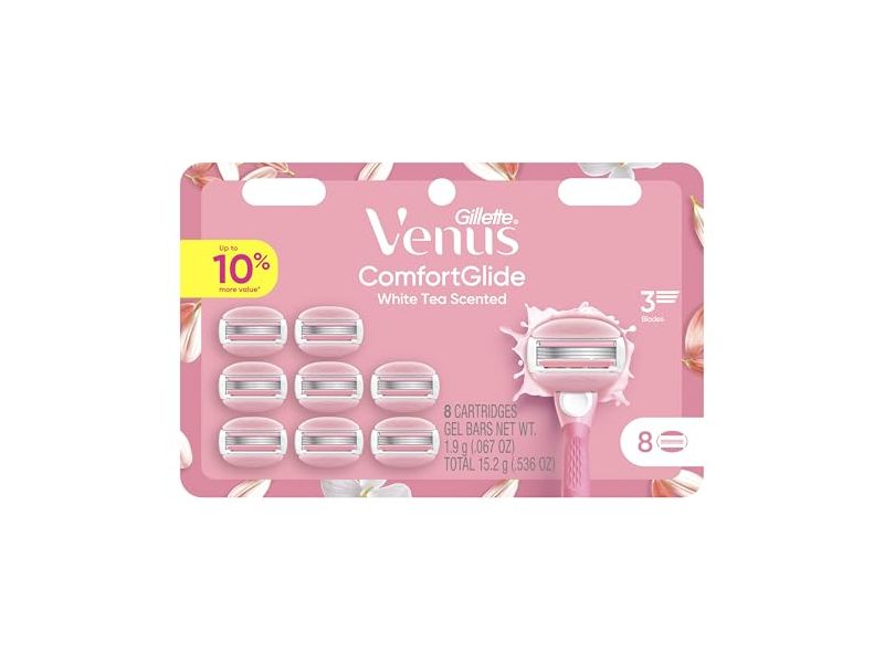 Gillette Venus ComfortGlide, White Tea Scented, 0.536 oz/15.5 g, 8 Count