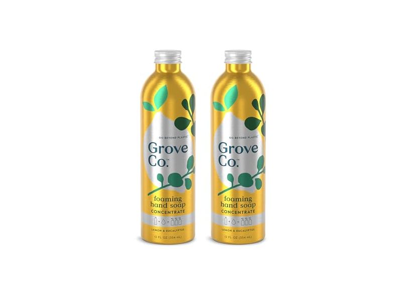 Grove Co. Hydrating Foaming Hand Wash, Lemon & Eucalyptus Fragrance , 12 fl oz/354 mL, (Pack of 2)